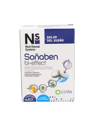 Ns Soñaben Bi-Effect Melatonina 1,85 Mg 60 Comp de Ns