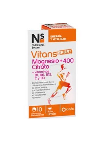 Ns Vitans Sport Magnesio +400 Citrato  10 Comp de Ns