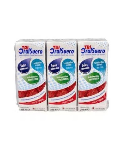 Tri-Oralsuero Fresa 3X200Ml. de Casen