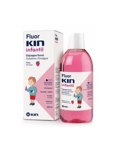 Fluorkin Infantil Fresa Enjuage 500Ml de Kin