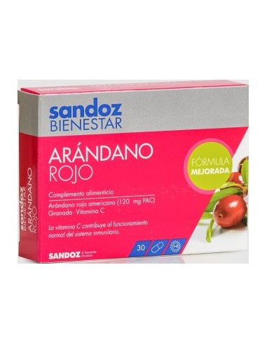 Sandoz Bienestar Arandano Rojo 30 Caps de Sandoz Bienestar