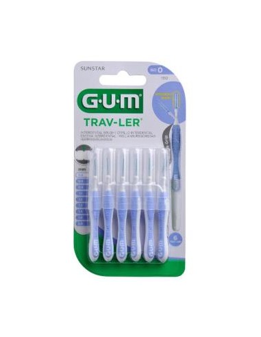 Cepillo Interdental Trav-Ler 0.6Mm 6Un Azul Claro de Gum