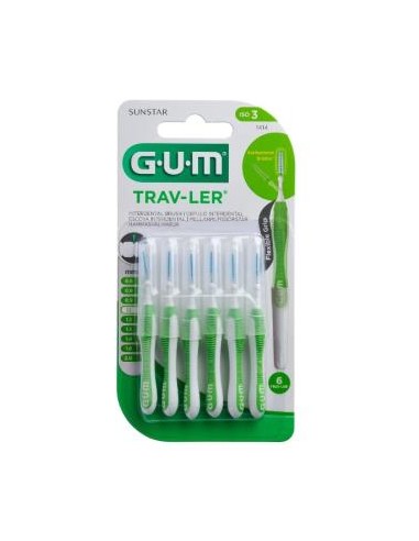 Cepillo Interdental Trav-Ler 1414 1,1Mm 6Un Verde de Gum