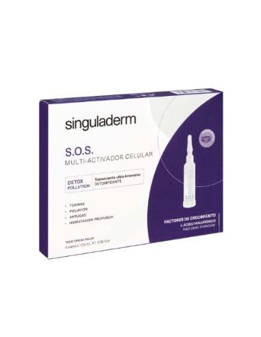 S.O.S. Detox-Pollution 4 Viales De 10,5Ml de Singuladerm