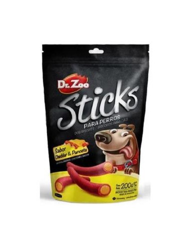 Sticks Cheddar Y Panceta 20 Bolsas 200Gr de Dr.Zoo Vet