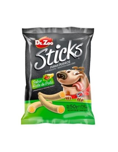 Sticks Roll Sabor Pollo 1 Bolsa 50Gr de Dr.Zoo Vet