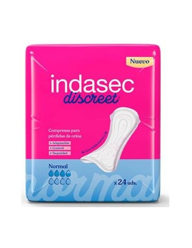 Compresa Indasec Discreet Abso Normal 155Ml 24Un de Indasec