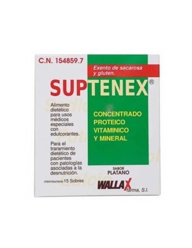 Suptenex Platano 15 Sobres de Wallax Farma