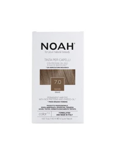 Tinte Capilar Rubio 7.0 140Ml. de Noah