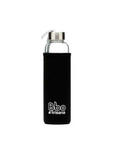 Botella Borosilicato Con Neopreno Negro 550M  Bbo5 de Irisana