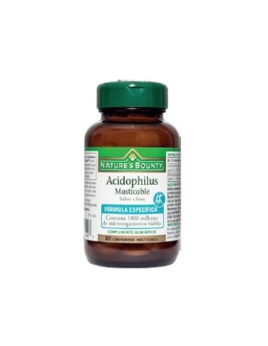 Acidophilus Sabor Fresa 60Comp. Masticable de Nature´S Bounty