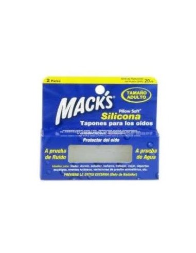 Tapon Oido Macks Silicona 4 Unidas Adulto de Mack´S