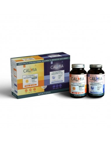 Pack Calmia Dia Ashwagandha + Calmia Noche Melaton De Webotanix