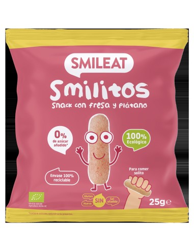 Smilitos Gusanitos De Fresa Y Platano Eco 25 G De Smileat