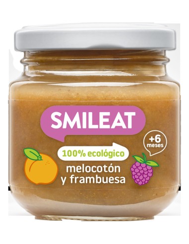 Tarrito De Frambuesa Y Melocoton 130 G Eco De Smileat