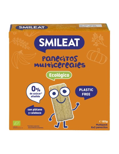 Panecillos De Cereales Con Platano Y Calabaza 60 G De Smilea