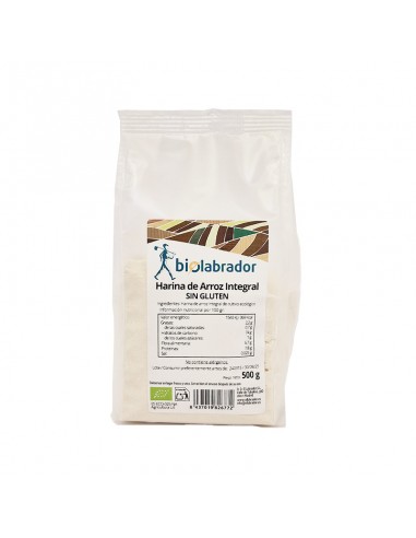 Harina de Arroz Integral SG 500 g de Biolabrador