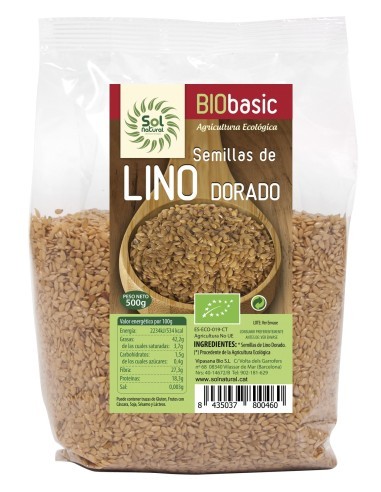 Pack 12 Uds. Semillas De Lino Dorado Bio 500 g  de Solnatural