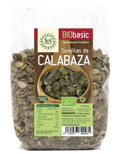 Pack 6 Uds. Semillas De Calabaza Bio 500 g  de Solnatural