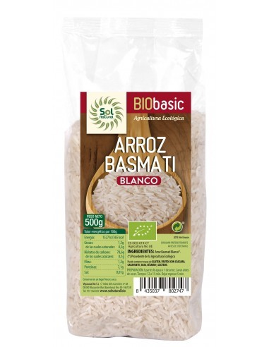 Pack 6 Uds. Arroz Basmati Blanco Bio 500 g  de Solnatural