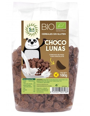 Pack 6 Uds. Choco Lunas Sin Gluten Bio 160 g  de Solnatural