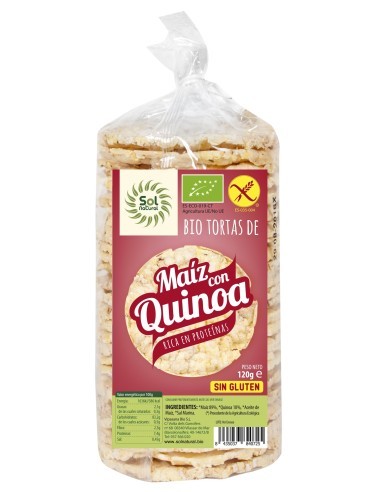 Pack 12 Uds. Tortas De Maíz Con Quinoa Bio Sin Gluten 120 g  de Solnatural