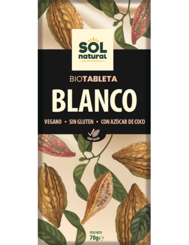 Pack 10 Uds. Tableta Chocolate Praliné Con Eritritol Bio 70 g  de Solnatural