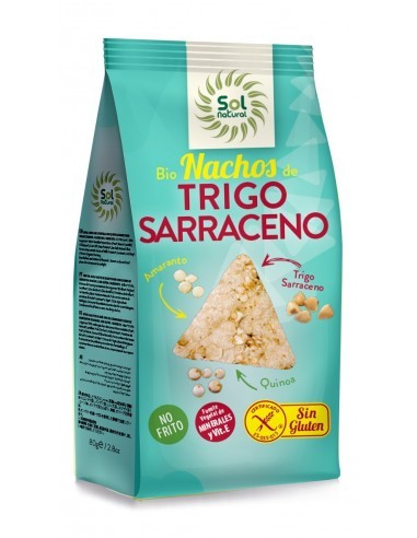 Pack 12 Uds. Nachos Trigo Sarraceno Amaranto Y Quinoa Bio 80 g  de Solnatural