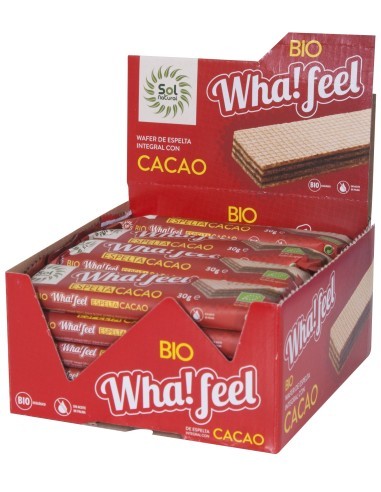 Pack 20 Uds. Wha! Feel Snack Espelta Y Cacao Bio 20 x 30 g  de Solnatural