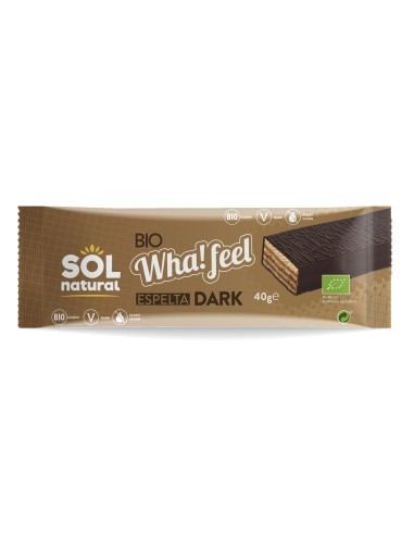 Pack 16 Uds. Wha! Feel Snack Bañado Espelta Cacao Bio 16 x 40 g  de Solnatural