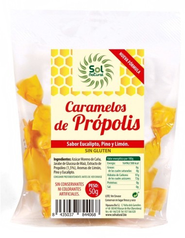 Pack 6 Uds. Caramelos Própolis 50 g  de Solnatural