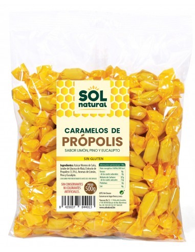 Pack 6 Uds. Caramelos Própolis Granel 500 g  de Solnatural