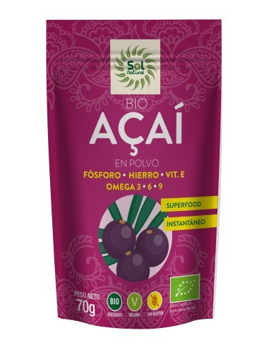 Pack 12 Uds. Açaí En Polvo Bio 70 g  de Solnatural