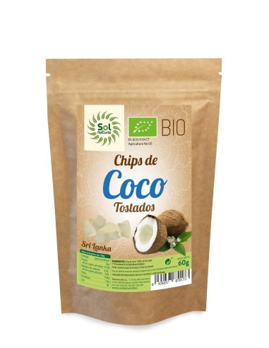 Pack 12 Uds. Chips Tostados De Coco Bio Sri Lanka 60 g  de Solnatural