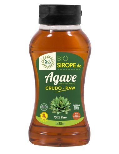 Pack 6 Uds. Sirope De Agave Crudo-Raw Bio 500 ml  de Solnatural