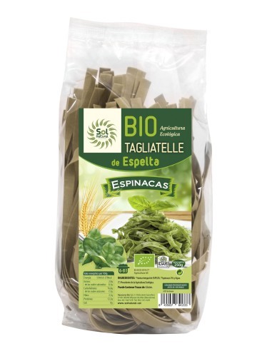 Pack 8 Uds. Tagliatelle De Espelta Integral Con Espinacas Bio 250 g  de Solnatural