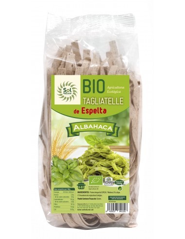 Pack 8 Uds. Tagliatelle De Espelta Integral Con Albahaca Bio 250 g  de Solnatural