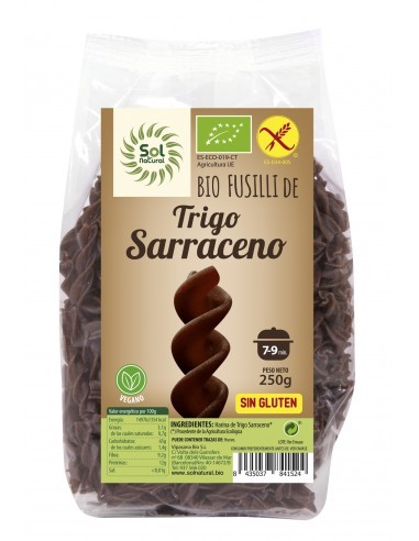 Pack 8 Uds. Fusilli De Trigo Sarraceno Sin Gluten Bio 250 g  de Solnatural