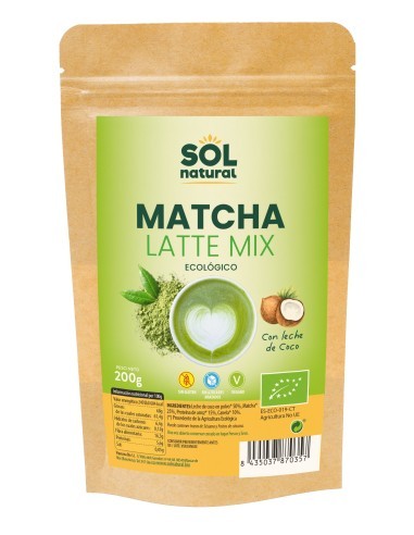 Pack 12 Uds. Matcha Latte Mix Bio 200 g  de Solnatural