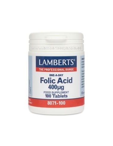 Ãcido FÃ³lico 400 Âµg 100 Tabs de Lamberts