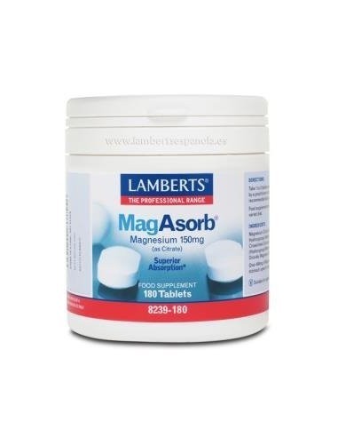 MagAsorbÂ® (Magnesio 150 mg como citrato) 180 Tabs de Lamberts