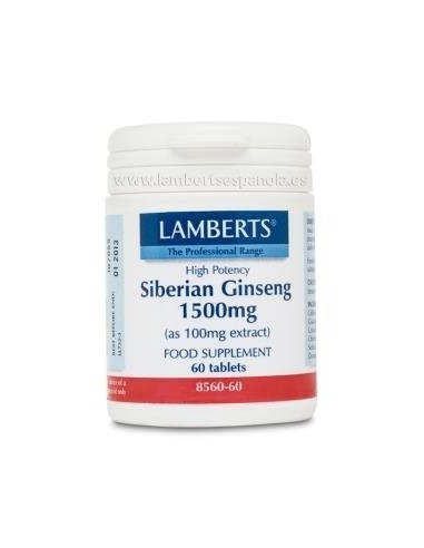 Ginseng Siberiano 1500 mg 60 Tabs de Lamberts