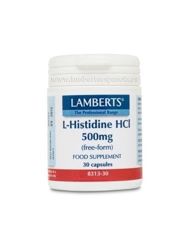 L-Histidina HCl 500 mg 30 Caps de Lamberts