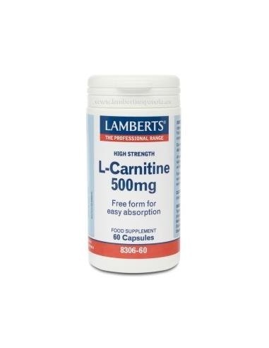 L-Carnitina 500 mg 60 Caps de Lamberts