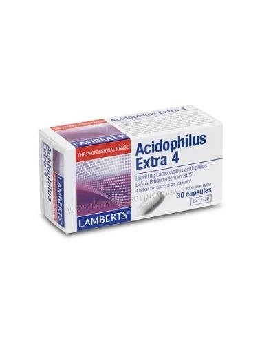 Acidophilus Extra 4 (4000 millones por cÃ¡psula) 30 Caps de Lamberts