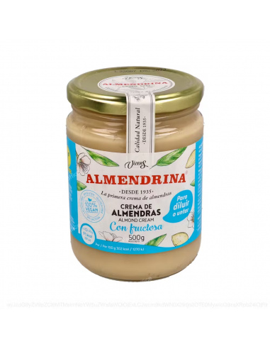 Crema Almendras con Fructosa Tarro 500 Gr de Almendrina