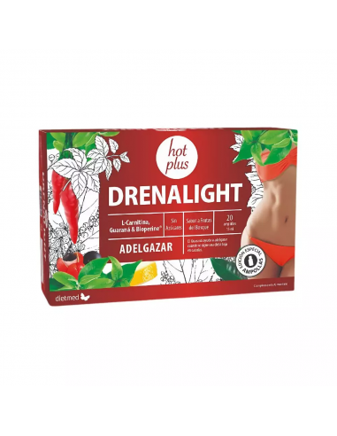 Pack 4x3 Uds Drenalight Hot Plus 20 Ampollas de Dietmed