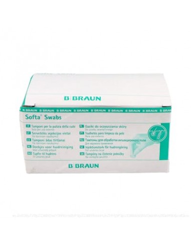 Softa Swabs Cleansing Toallitas Alcohol 70% 100 Un R19579 de Braun