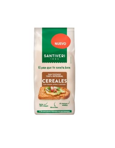 Pan Tostado 100% Integral Cereales 200 Gr de Santiveri