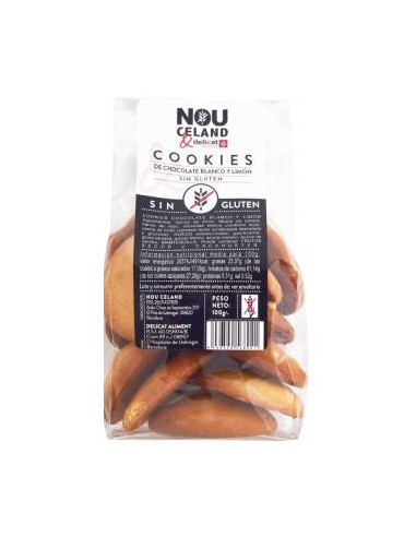 Cookies Chocolate Blanco Y Limon 100Gr. S/G de Nouceland